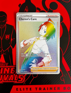 Cheren's Care 177/172 Brilliant Stars Rainblow Full Art Pokemon TCG English SWSH - Image 4