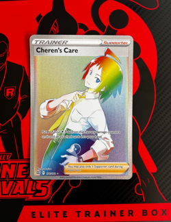 Cheren's Care 177/172 Brilliant Stars Rainblow Full Art Pokemon TCG English SWSH - Image 5