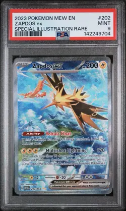 Pokemon TCG Zapdos EX Holo Card 202/165 Scarlet & Violet 151 Sir PSA 9 - Image 1