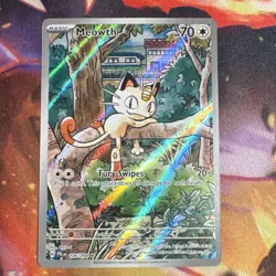 Pokemon TCG Meowth 106/094 Illustration Rare Holo Me02: Phantasmal Flames - Image 1