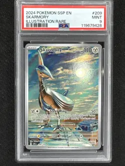2024 POKEMON SSP EN-SURGING SPARKS ILLUSTRATION RARE #209 SKARMORY PSA 9 - Image 1