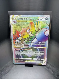 Pokemon TCG Drapion VSTAR Rainbow Holo Card 200/196 Lost Origin Secret Rare - Image 1