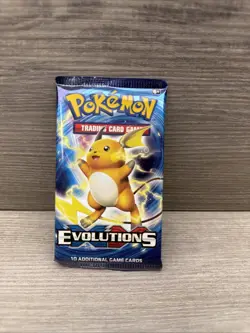 Pokemon TCG XY Evolutions Booster Pack Raichu Artwork Sealed New - Image 1