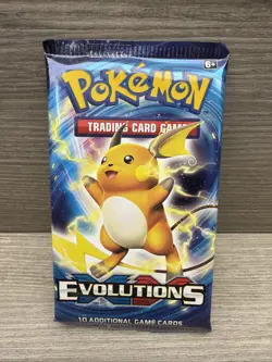 Pokemon TCG XY Evolutions Booster Pack Raichu Artwork Sealed New - Image 2