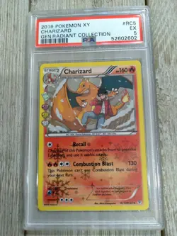 PSA 5 Charizard 2016 Pokemon XY Generation Radiant Collection RC5/RC32 - Image 1