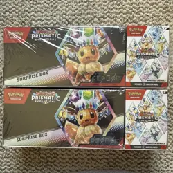 (2) Pokemon Sam's Club Prismatic Evolutions Surprise Box + Booster Bundle Lot - Image 1