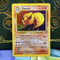 Flareon 10/110 Holo Rare Legendary Collection Pokemon Card LP - Image 1
