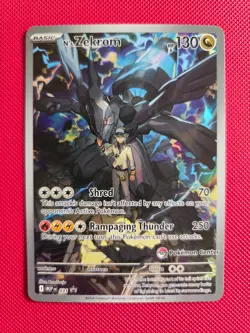 N's Zekrom Pokemon Center Promo 031 MEP Illustration Rare Pokemon Card LP - Image 1