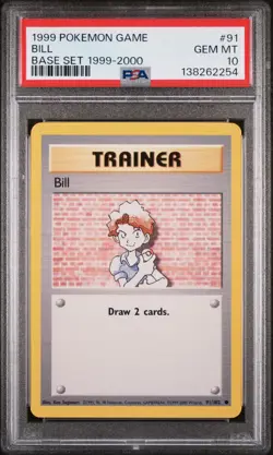 PSA 10 BILL UNLIMITED 91 4TH PRINT BASE SET 1999-2000 POKEMON MJ - Image 1