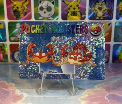 Pokemon Evolution Vintage Pocket Monsters Vending HOLO Prism Sticker 1998 Bandai - Image 1
