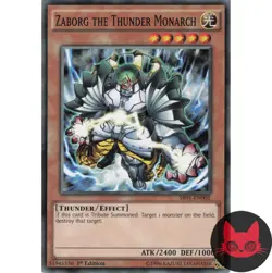 Yugioh Zaborg the Thunder Monarch SR01-EN005 Common 1st Edition NM - Image 1
