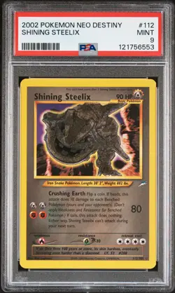 2002 POKEMON NEO DESTINY #112 SHINING STEELIX PSA 9 - Image 1