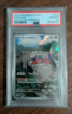 Koraidon SVP014 Pokemon Center Stamp Black Star Promo SVP EN 014 GEM MINT PSA 10 - Image 1