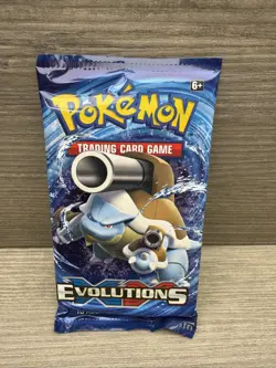 Pokemon XY Evolutions Factory Sealed Booster Pack ( 1 PACK ) Blastoise Pack Art 820650801556 - Image 1