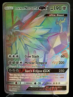 Pokemon TCG Dusk Mane Necrozma GX Ultra Prism 163/156 Holo Secret Rare NM - Image 1