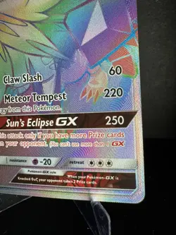Pokemon TCG Dusk Mane Necrozma GX Ultra Prism 163/156 Holo Secret Rare NM - Image 2