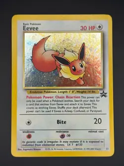 Pokemon - Eevee - #11 WOTC Black Star Promo - Holo Promo - Near Mint - Image 1