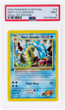 2000 Pokemon Gym Challenge Misty's Gyarados 1st Edition Holo #13 PSA 9 - Image 1