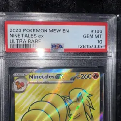 PSA 10 GEM MINT Ninetales ex 151 English Ultra Rare Holo 2023 Pokemon 186/165 - Image 4