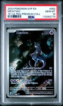 2023 POKEMON SVP EN-SV BLACK STAR PROMO 151 ULTRA-PREM COLL #052 MEWTWO PSA 10 - Image 1