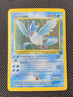 Articuno 2/62 Holo Rare Fossil Pokemon Card - Image 1