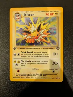 Jolteon Jungle Holo 4/64 1st Edition Pokemon Card - Image 1