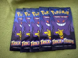 5 Pack Pokemon TCG Trick or Trade Booster Packs 2022 Halloween Card Lot Bundle - Image 1
