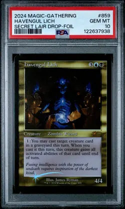 2024 MTG SECRET LAIR DROP FOIL #859 HAVENGUL LICH PSA 10 - Image 1