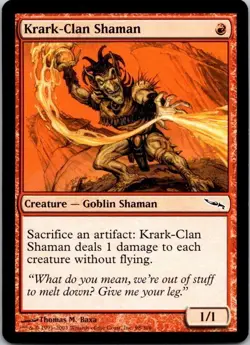 MTG Magic the Gathering Krark-Clan Shaman Mirrodin Played See Scan K - Image 1