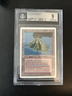 MTG Revised Volcanic Island BGS 9 Mint 1994 – Original Owner – 9.5 Centering - Image 1