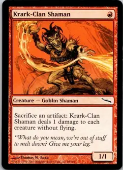 MTG Magic the Gathering Krark-Clan Shaman Mirrodin Played See Scan H - Image 1