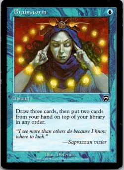 MTG Magic the Gathering Brainstorm Mercadian Masques Played See Scan - Image 1