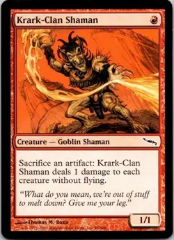 MTG Magic the Gathering Krark-Clan Shaman Mirrodin Played See Scan E - Image 1
