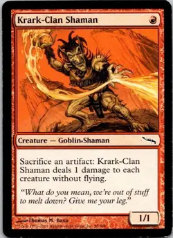 MTG Magic the Gathering Krark-Clan Shaman Mirrodin Played See Scan L - Image 1