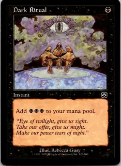 MTG Magic The Gathering Dark Ritual Mercadian Masques Played See Scan H - Image 1