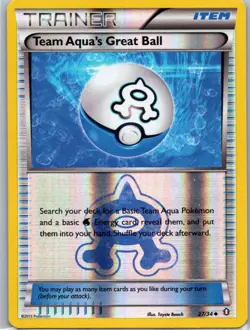 Pokemon TCG Team Aquas Great Ball 27/34 Double Crisis Rev Holo LP - Image 1