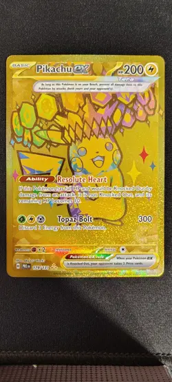 Pokemon 2025 Prismatic Evolutions Pikachu ex Hyper Rare # 179/131 - Image 1
