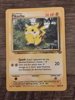 Pokemon TCG Pikachu Jungle 60/64 Basic 50 HP Spark Common Regular Unlimited - Image 2