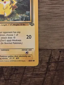 Pokemon TCG Pikachu Jungle 60/64 Basic 50 HP Spark Common Regular Unlimited - Image 3