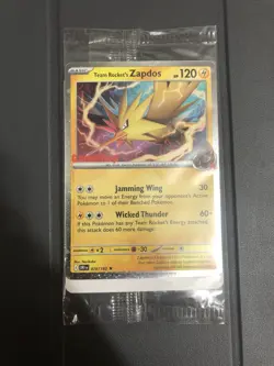 Pokemon TCG Team Rockets Zapdos GameStop Promo Card 070/182 New Sealed - Image 1
