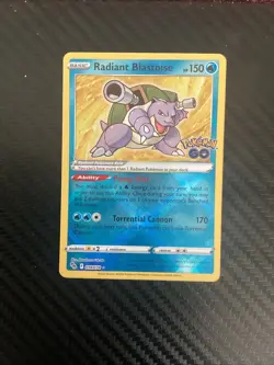 Radiant Blastoise - 018/078 - Pokemon Go Sword & Shield Radiant Rare NM - Image 1