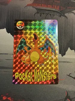 Pokemon Pocket Monsters Vending Prism Sticker #1163 CHARIZARD RARE HOLO PATTERN - Image 2