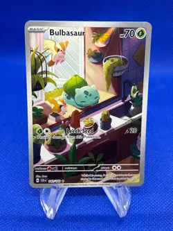 Pokemon Stellar Crown Bulbasaur 143/142 Illustration Rare IR NM - Image 1