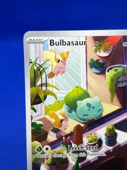 Pokemon Stellar Crown Bulbasaur 143/142 Illustration Rare IR NM - Image 3