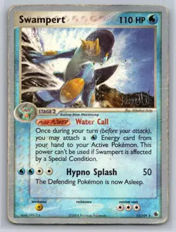 Swampert 13/109 Rare Pokemon 2004 World Championships Reed Weichler HP - Image 1