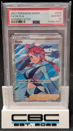 2021 Pokemon Shining Fates Skyla Full Art Trainer 072/072 PSA 10 Gem Mint - Image 1