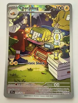 Pokemon Charjabug 169/162 Temporal Forces Scarlet & Violet Illustration Rare - Image 1