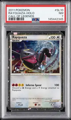 2011 POKEMON CALL OF LEGENDS #SL10 RAYQUAZA-HOLO PSA 7 - Image 1