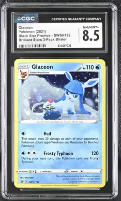 GLACEON Brilliant Stars Promo #SWSH192 CGC 8.5 Pokemon - Image 1