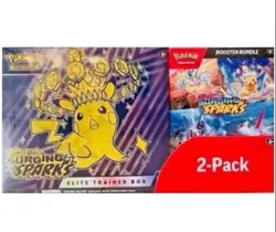 Pokemon TCG Surging Sparks Elite Trainer Box & Booster Bundle Factory Sealed - Image 1
